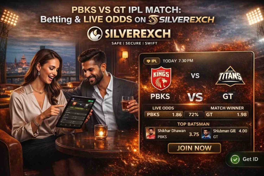 SilverExch IPL ID PBK vs GT banner overview