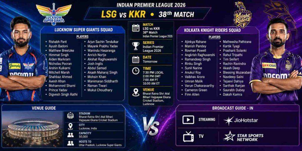 LSG vs KKR Dream11 Prediction Today Match