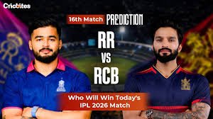 RR vs RCB prediction 2026 overview