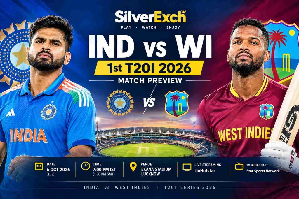 IND vs WI 1st T20I 2026 India vs West Indies match preview at Ekana Stadium | SilverExch